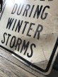 画像2: Vintage Road Sign STAIRS CLOSED DURING WINTER STORMS  (M525) (2)