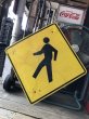 画像1: Vintage Road Sign Crosswalk (M535) (1)