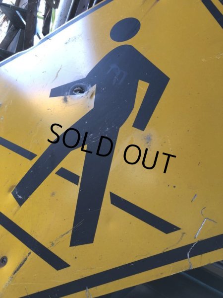 画像5: Vintage Road Sign Crosswalk (M536) (5)