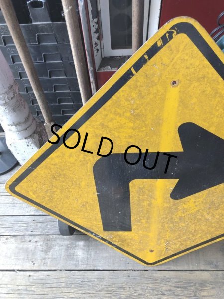 画像3: Vintage Traffic Road Sign Curve (M533) (3)