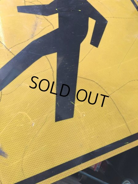 画像4: Vintage Road Sign Crosswalk (M535) (4)