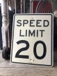 画像1: Vintage Road Sign SPEED LIMIT 20 (M520) (1)