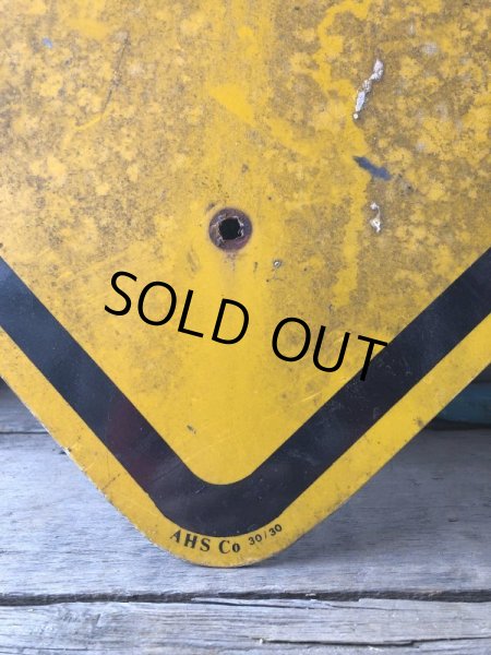 画像2: Vintage Traffic Road Sign Curve (M533) (2)