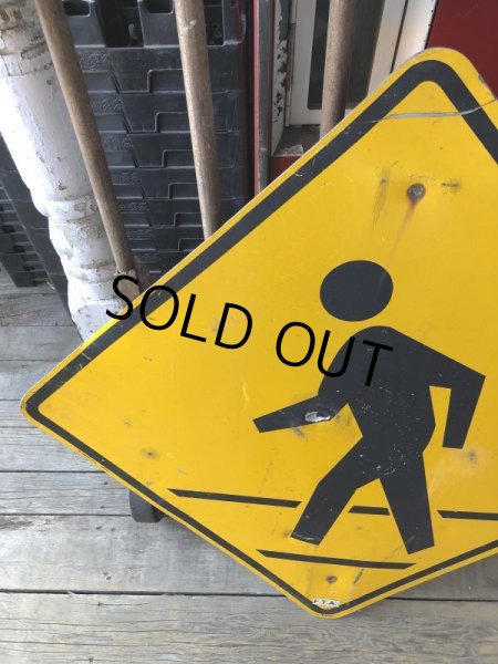 画像4: Vintage Road Sign Crosswalk (M536) (4)