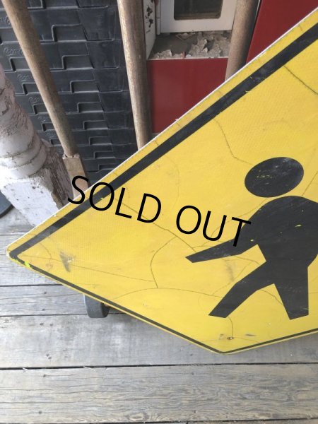 画像3: Vintage Road Sign Crosswalk (M535) (3)