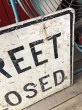 画像3: Vintage Road Sign STREET CLOSED (M527) (3)