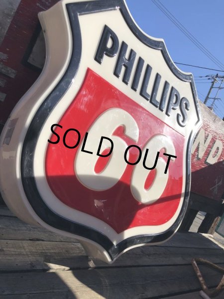 画像7: Vintage Original Phillips 66 Gas Station Lighted Sign HUGE (B539) (7)