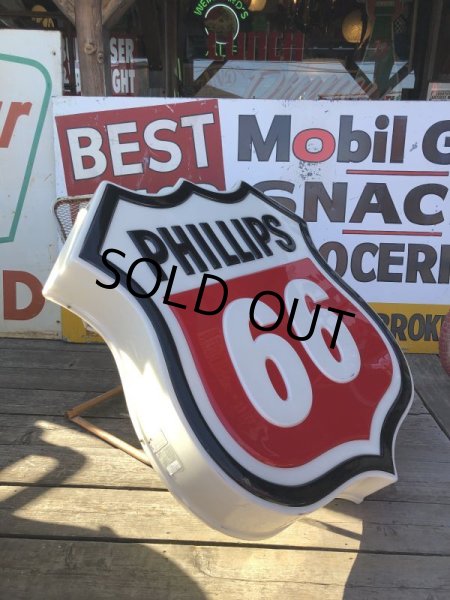 画像12: Vintage Original Phillips 66 Gas Station Lighted Sign HUGE (B539) (12)
