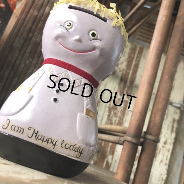 画像2: 60s Vintage Lego 4 Faces Moody Mary Coin Bank (M543) (2)