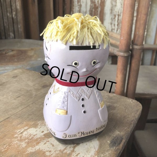 画像8: 60s Vintage Lego 4 Faces Moody Mary Coin Bank (M543) (8)