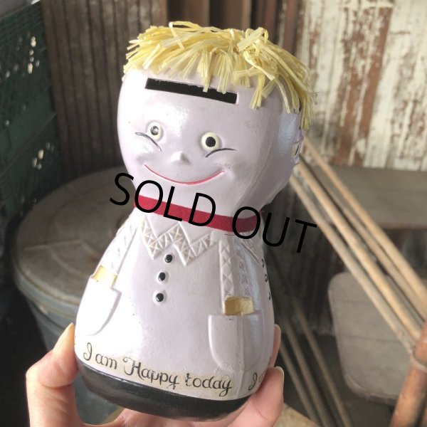 画像12: 60s Vintage Lego 4 Faces Moody Mary Coin Bank (M543) (12)