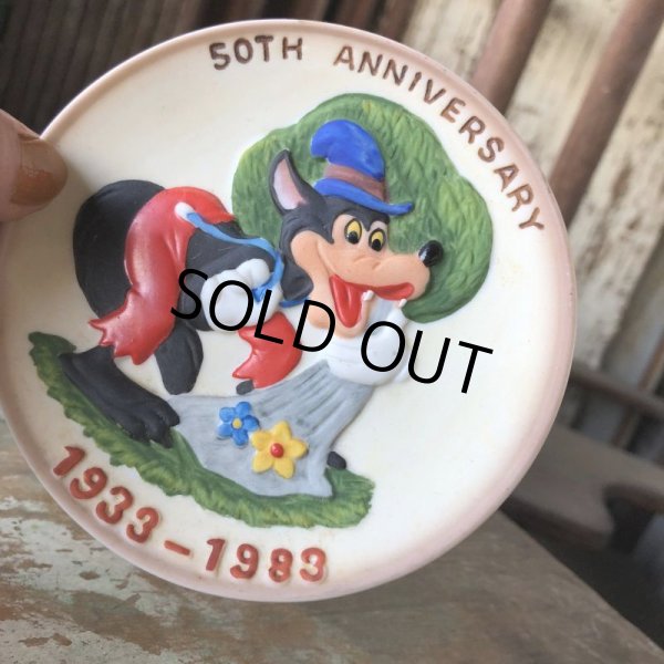 画像3: Vintage Disney 1933-1983 50th Anniversary Three Little Pigs Porcelain Plate Complate Set (M544) (3)