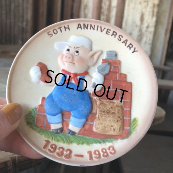 画像9: Vintage Disney 1933-1983 50th Anniversary Three Little Pigs Porcelain Plate Complate Set (M544) (9)