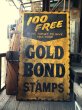 画像4: 【店舗引き取り限定】 Vintage GOLD BOND STAMPS Advertising Large Metal Store Display Sign SET (M547) (4)