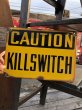 画像11: Vintage CAUTION KILLSWITCH Original Porcelain Sign (M548) (11)