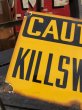 画像4: Vintage CAUTION KILLSWITCH Original Porcelain Sign (M548) (4)