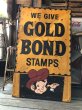 画像13: 【店舗引き取り限定】 Vintage GOLD BOND STAMPS Advertising Large Metal Store Display Sign SET (M547) (13)