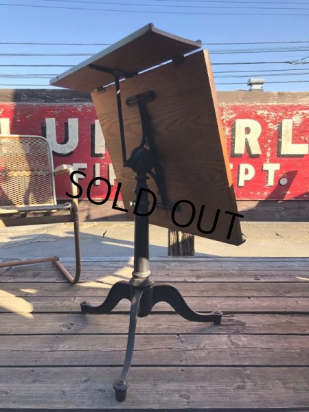 画像10: 1900s Antique Cast Iron Drafting Table (M550) (10)