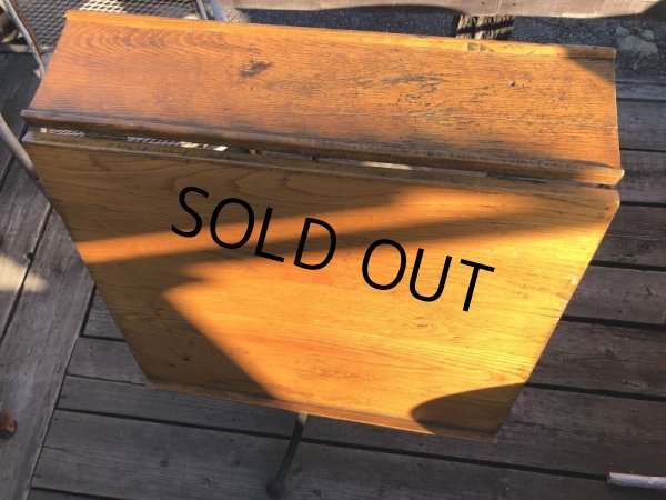 画像2: 1900s Antique Cast Iron Drafting Table (M550) (2)