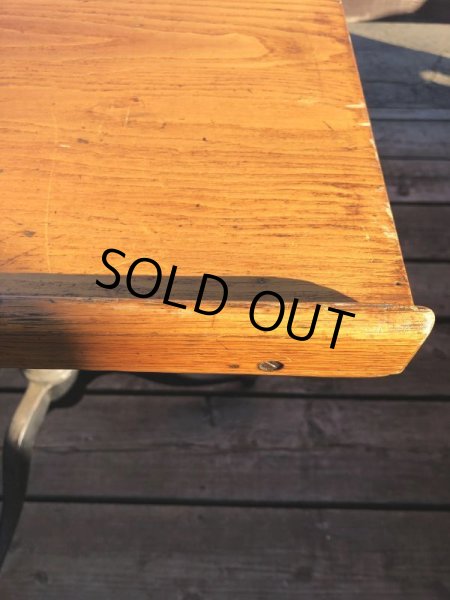 画像5: 1900s Antique Cast Iron Drafting Table (M550) (5)