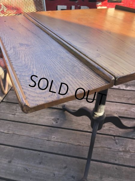 画像13: 1900s Antique Cast Iron Drafting Table (M550) (13)