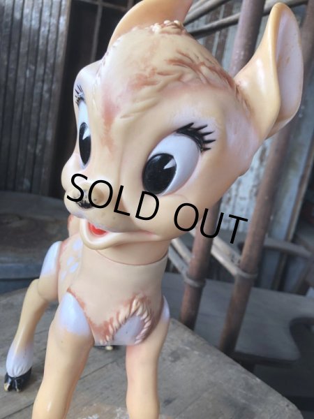 画像6: 60s Vintage Disney Ledra Plastic Bambi Vinyl Rubber Toy Doll (B557)  (6)