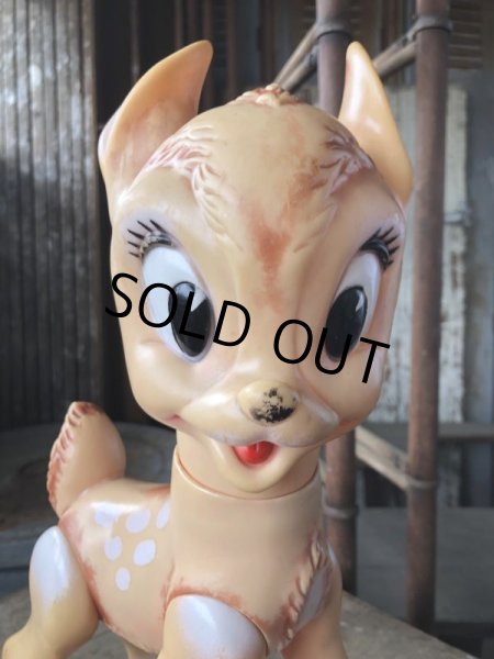 画像8: 60s Vintage Disney Ledra Plastic Bambi Vinyl Rubber Toy Doll (B557)  (8)