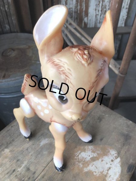画像2: 60s Vintage Disney Ledra Plastic Bambi Vinyl Rubber Toy Doll (B557)  (2)