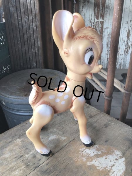 画像3: 60s Vintage Disney Ledra Plastic Bambi Vinyl Rubber Toy Doll (B557)  (3)
