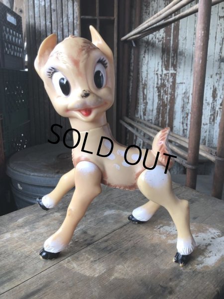 画像10: 60s Vintage Disney Ledra Plastic Bambi Vinyl Rubber Toy Doll (B557)  (10)