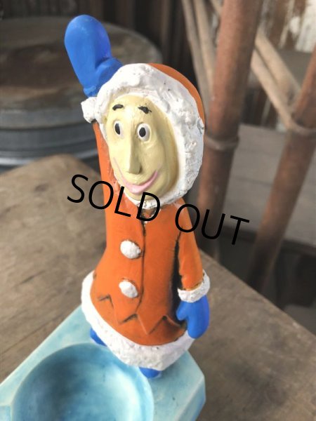 画像10: 50s Vintage Advertising Chicken Charlie Figure Statue Ashtray (M580) (10)