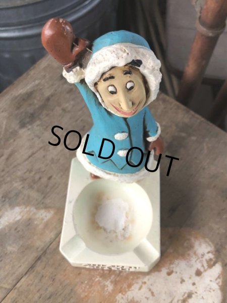 画像7: 50s Vintage Advertising Chicken Charlie Figure Statue Ashtray (M579) (7)