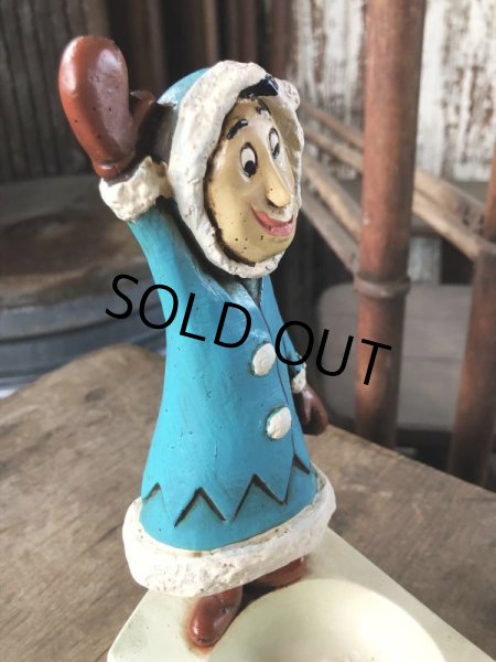 画像13: 50s Vintage Advertising Chicken Charlie Figure Statue Ashtray (M579) (13)