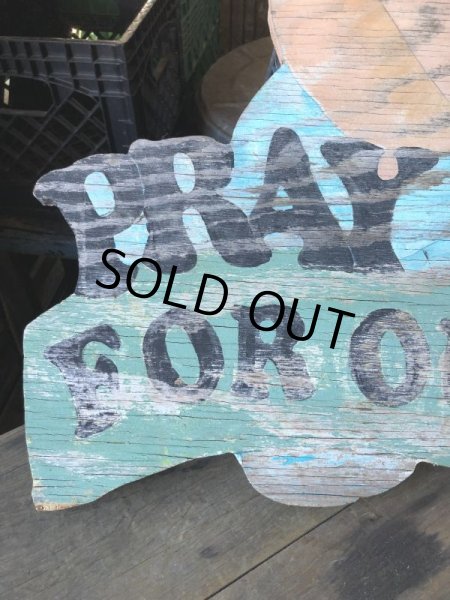 画像2: Wooden Hand Painted Pray for Our Military Display Sign One of a Kind !! (M581) (2)