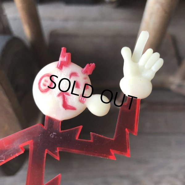 画像4: 〜50s Vintage REDDY KILOWATT Standing Business Card Holder Figure N.O.S (M584) (4)