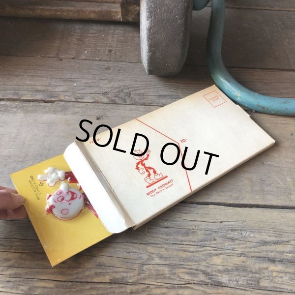 画像11: 60s〜 Vintage REDDY KILOWATT Standing Business Card Holder Figure N.O.S (M583) (11)