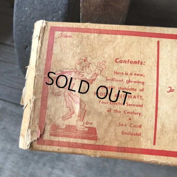 画像17: 〜50s Vintage REDDY KILOWATT Standing Business Card Holder Figure N.O.S (M584) (17)