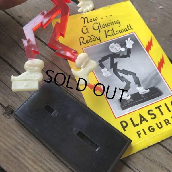 画像9: 〜50s Vintage REDDY KILOWATT Standing Business Card Holder Figure N.O.S (M584) (9)