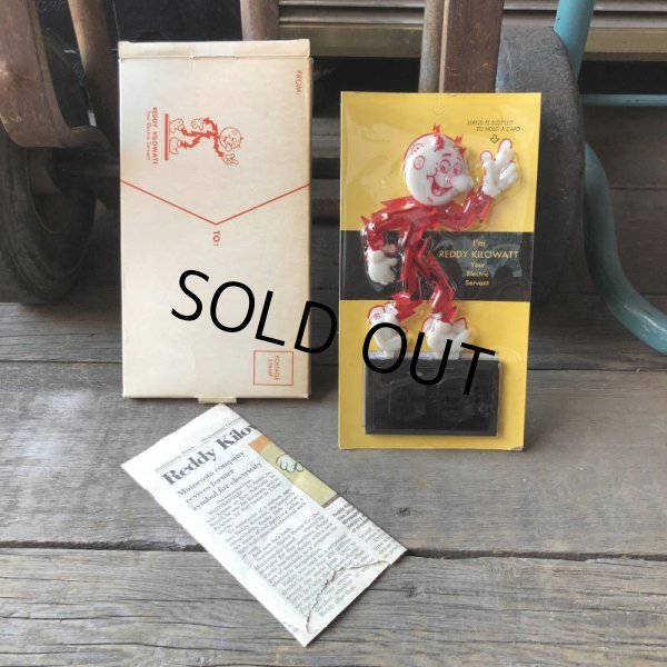 画像1: 60s〜 Vintage REDDY KILOWATT Standing Business Card Holder Figure N.O.S (M583) (1)