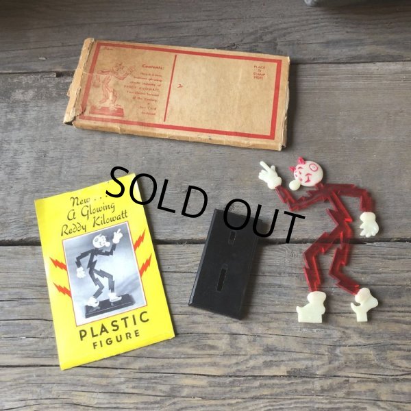 画像1: 〜50s Vintage REDDY KILOWATT Standing Business Card Holder Figure N.O.S (M584) (1)