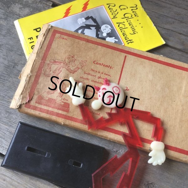 画像11: 〜50s Vintage REDDY KILOWATT Standing Business Card Holder Figure N.O.S (M584) (11)