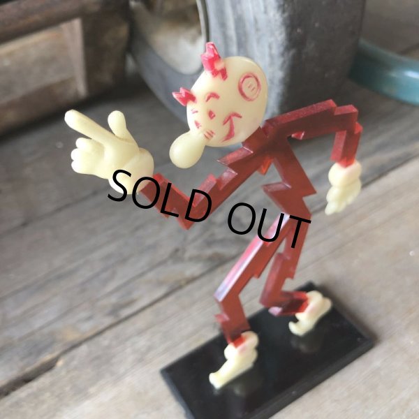 画像2: 〜50s Vintage REDDY KILOWATT Standing Business Card Holder Figure (M585) (2)