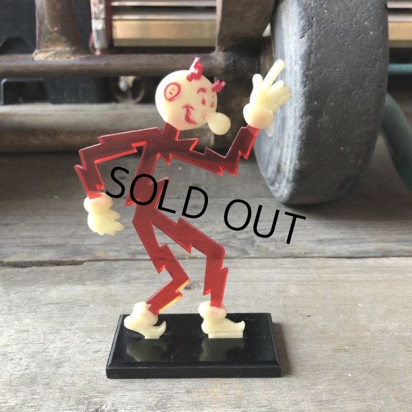 画像9: 〜50s Vintage REDDY KILOWATT Standing Business Card Holder Figure (M589) (9)