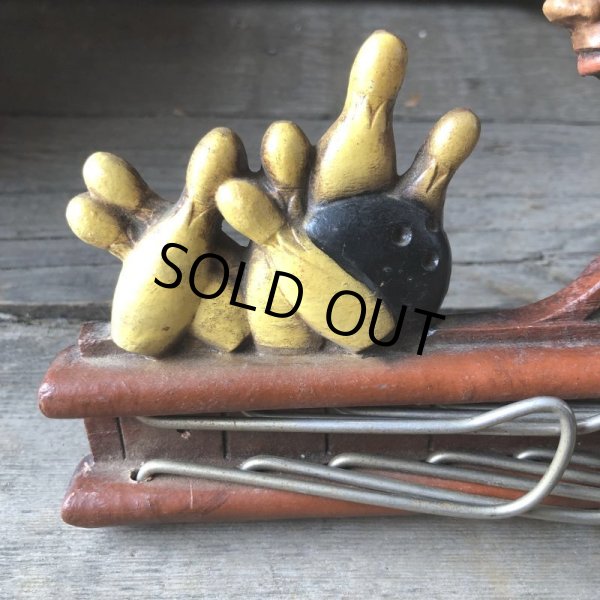 画像3: 50s Vintage Bowling Tie Belt Holder Wall Rack (M591) (3)