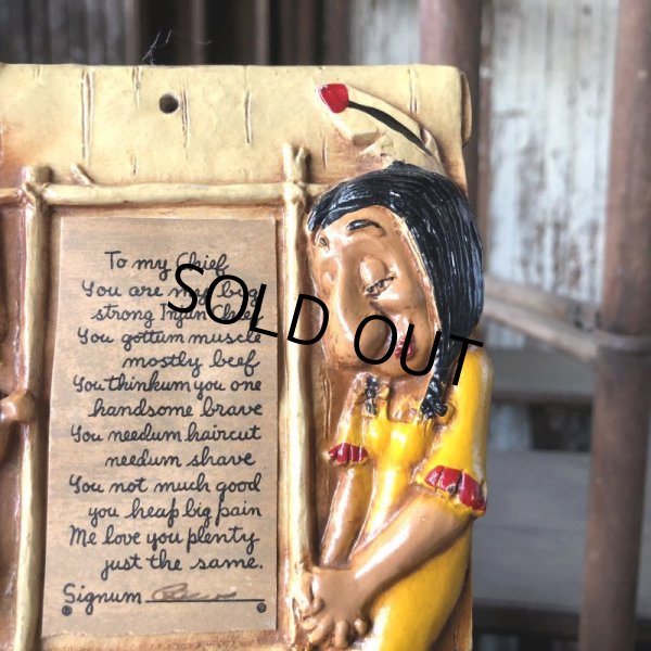 画像4: To My Chief... Vintage Mad Indian Motif Wall Decor Plaque (M592) (4)