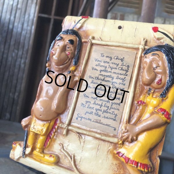 画像6: To My Chief... Vintage Mad Indian Motif Wall Decor Plaque (M592) (6)