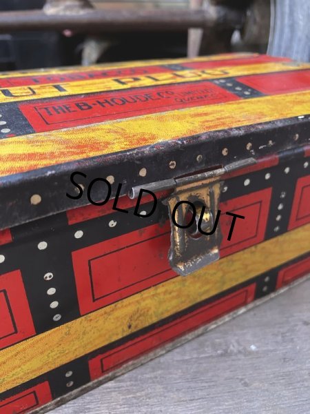 画像6: Antique Advertising HOUDE'S Co. NO.1 Cut Plug Tobacco Trunk Tin Box (M601) (6)