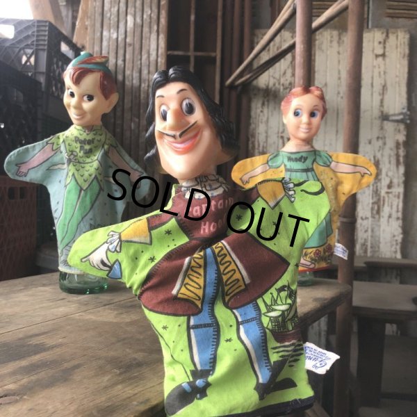 画像21: Vintage Gund Hand Puppet Doll Disney Peter Pan , Wendy , Captain Hook SET (M603) (21)
