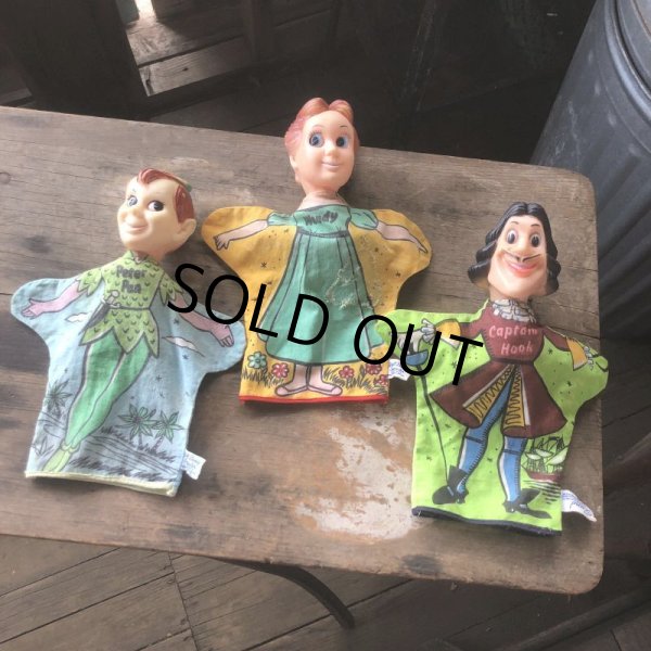 画像16: Vintage Gund Hand Puppet Doll Disney Peter Pan , Wendy , Captain Hook SET (M603) (16)