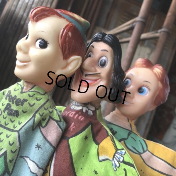 画像8: Vintage Gund Hand Puppet Doll Disney Peter Pan , Wendy , Captain Hook SET (M603) (8)